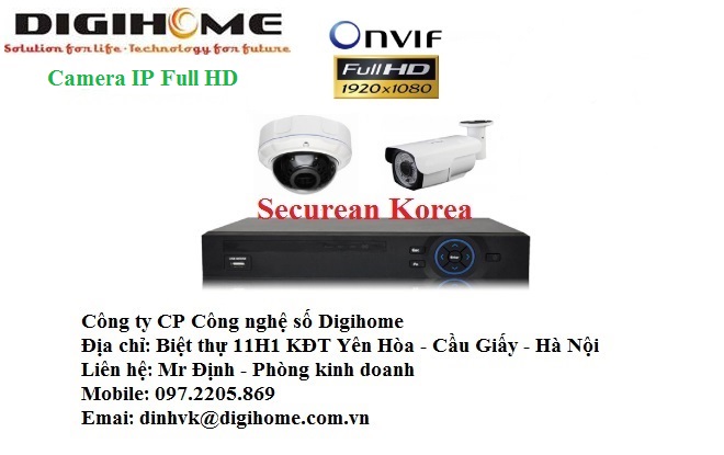 Phân Phối camera IP full HD Securean Korea